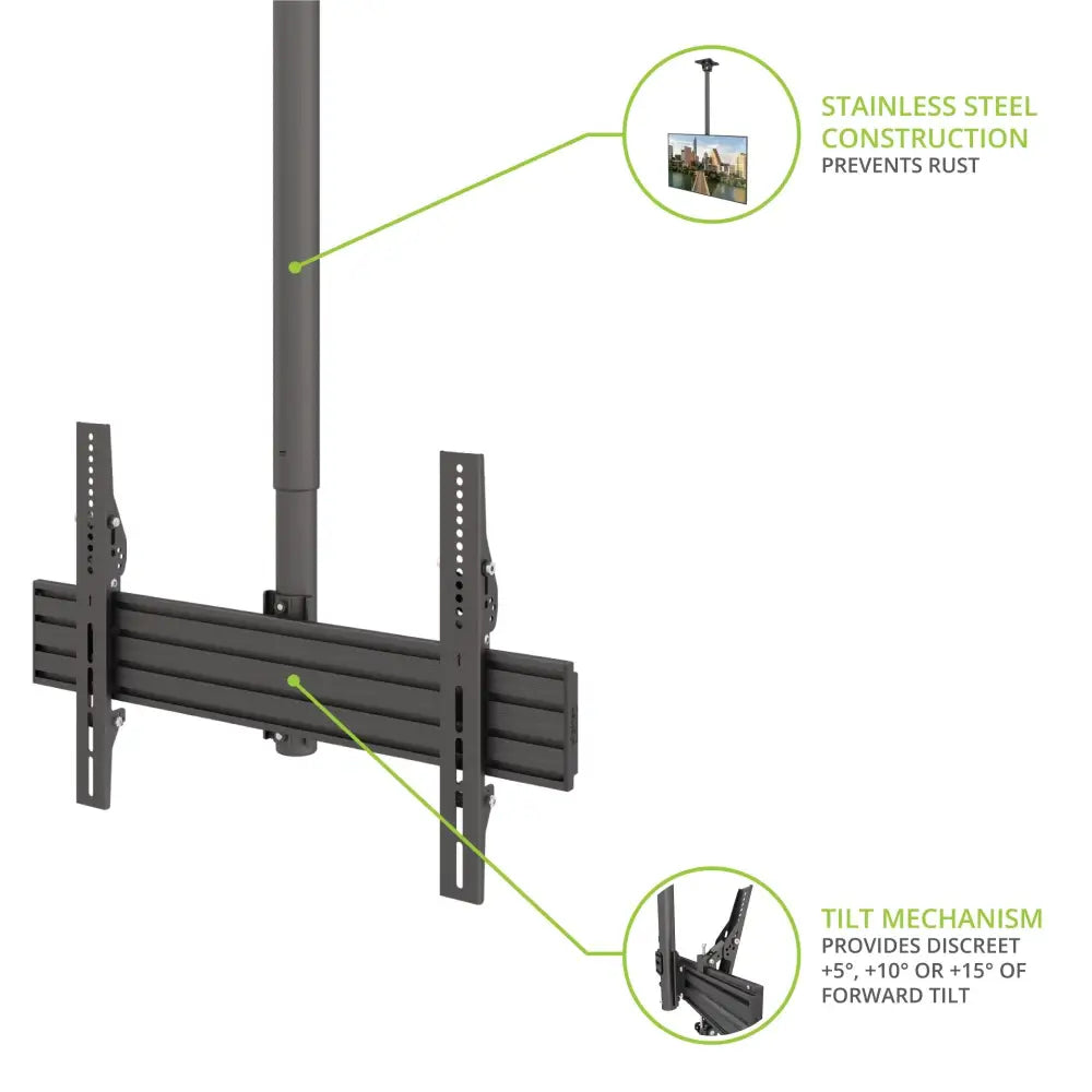 Kanto CM600SG Stainless Steel Outdoor Ceiling TV Mount for 37-inch to 70-inch TVs Black - Audio & Video > Speakers
