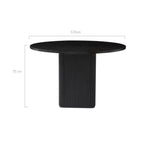 Kate 4 Seater Black Column Dining Table - Furniture > Dining