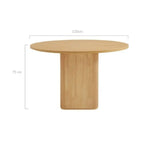 Kate 4 Seater Column Dining Table in Natural - Furniture > Dining