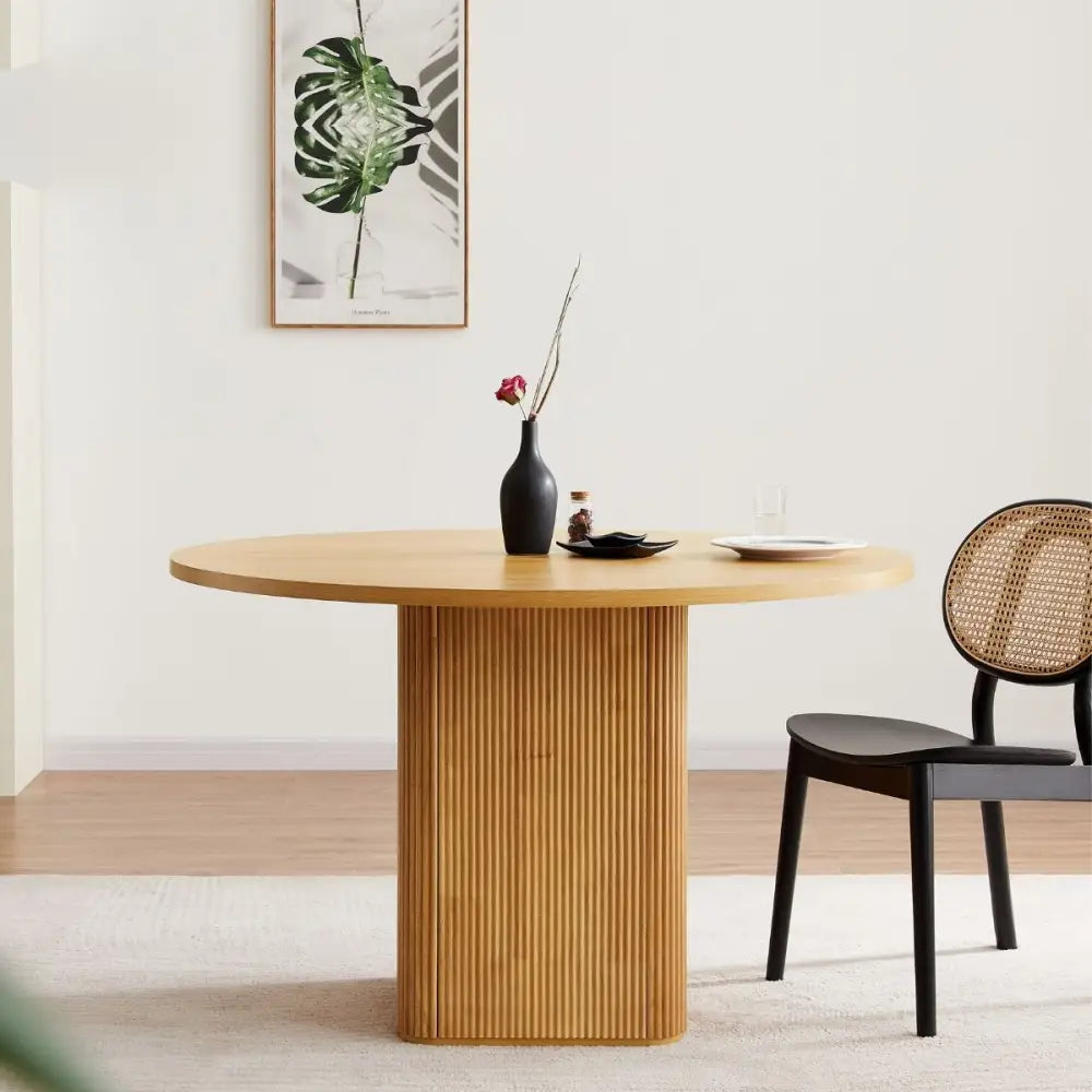Kate 4 Seater Column Dining Table in Natural - Furniture > Dining