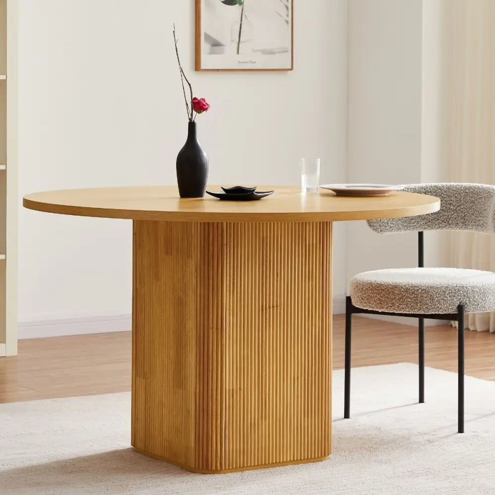 Kate 4 Seater Column Dining Table in Natural - Furniture > Dining