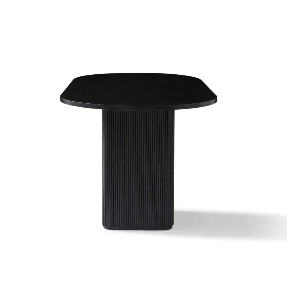 Kate 6 Seater Black Column Dining Table - Furniture > Dining