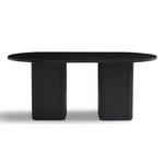 Kate 6 Seater Black Column Dining Table - Furniture > Dining