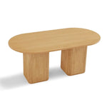 Kate 6 Seater Column Dining Table in Natural - Furniture > Dining