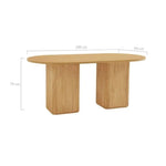 Kate 6 Seater Column Dining Table in Natural - Furniture > Dining