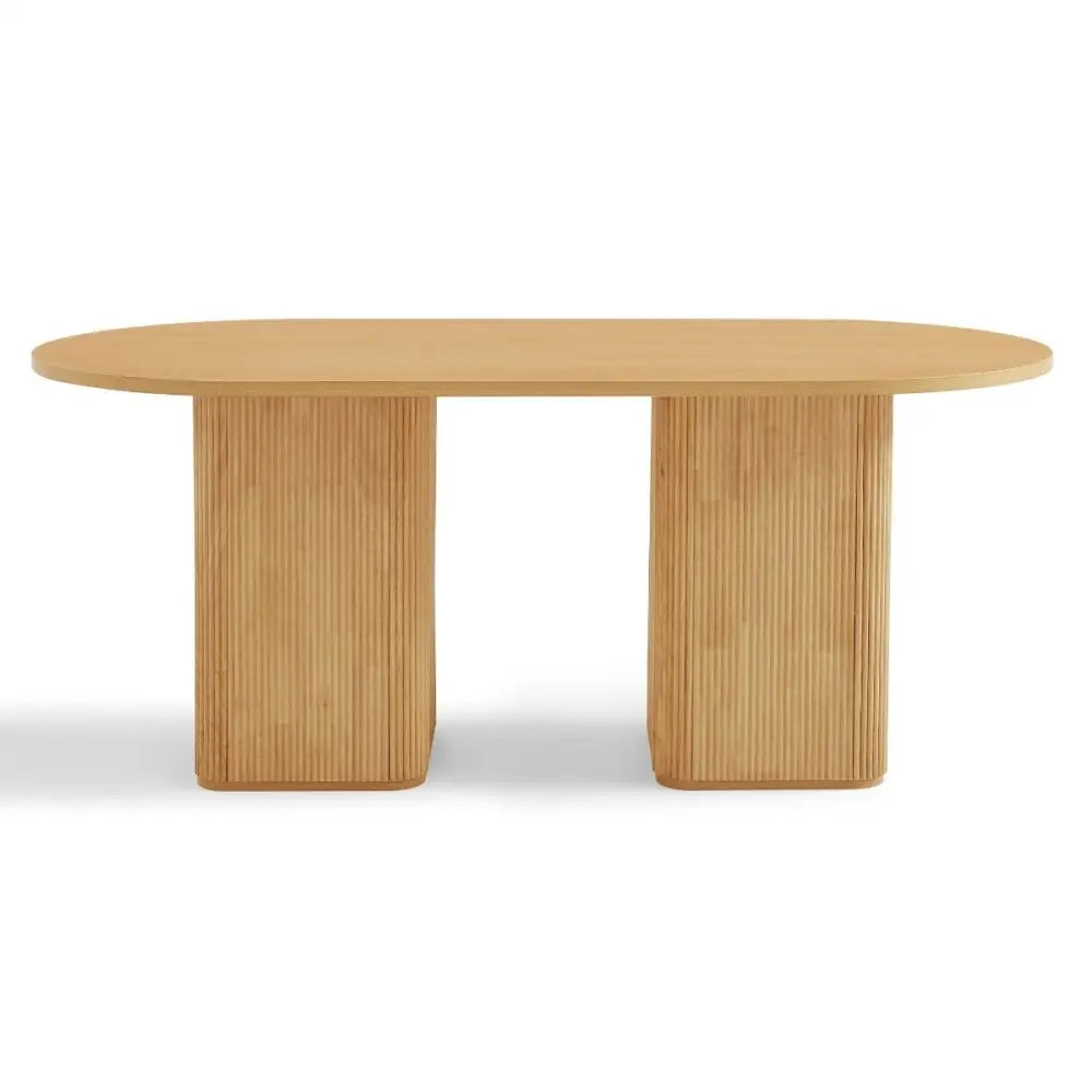 Kate 6 Seater Column Dining Table in Natural - Furniture > Dining