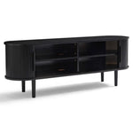 Kate Black Column TV Stand 160cm - Furniture > Living Room