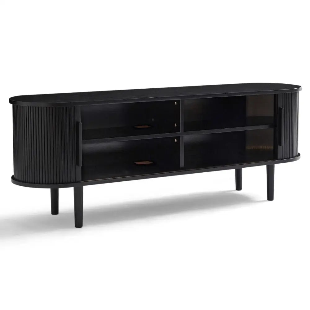 Kate Black Column TV Stand 160cm - Furniture > Living Room