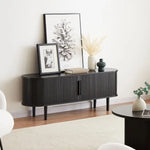 Kate Black Column TV Stand 160cm - Furniture > Living Room