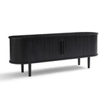 Kate Black Column TV Stand 160cm - Furniture > Living Room