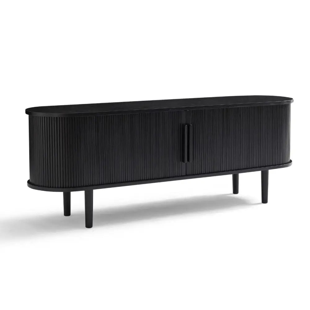 Kate Black Column TV Stand 160cm - Furniture > Living Room