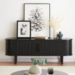 Kate Black Column TV Stand 160cm - Furniture > Living Room