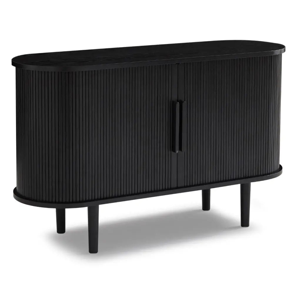 Kate Black Column Wooden Sideboard Table - Furniture > Living Room
