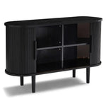 Kate Black Column Wooden Sideboard Table - Furniture > Living Room