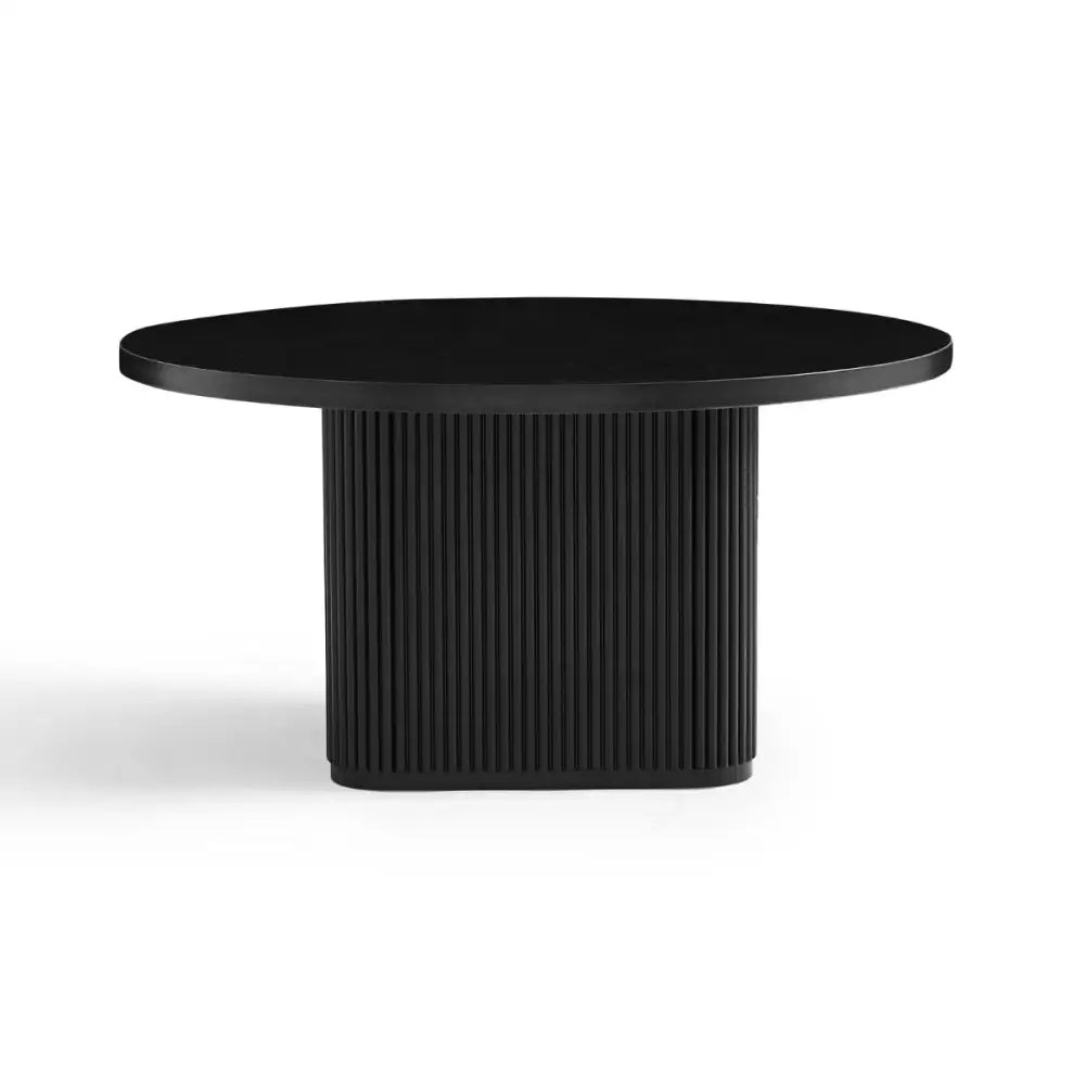 Kate Black Round Column Coffee Table - Furniture > Living Room