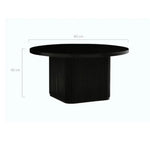 Kate Black Round Column Coffee Table - Furniture > Living Room