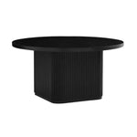 Kate Black Round Column Coffee Table - Furniture > Living Room