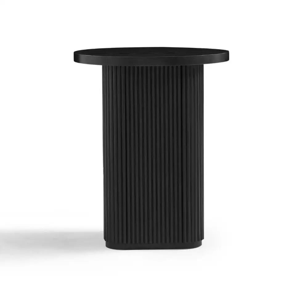 Kate Black Round Column Side Table - Furniture > Living Room