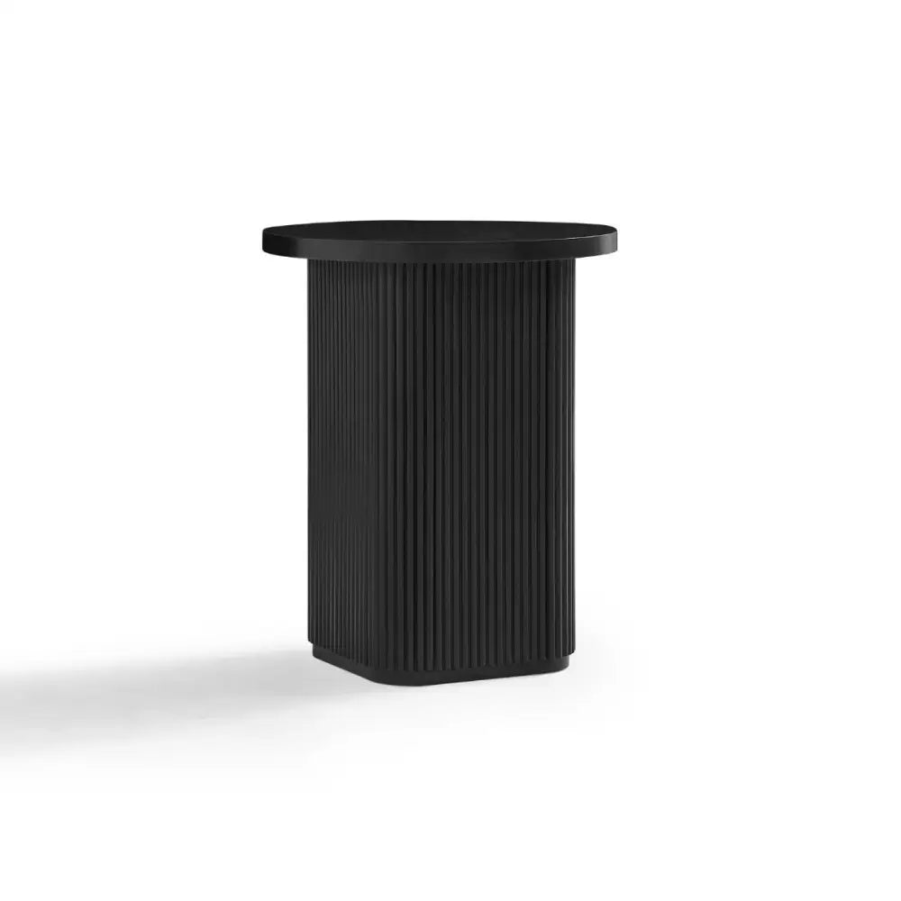Kate Black Round Column Side Table - Furniture > Living Room