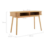 Kate Column Desk in Natural - Furniture > Office