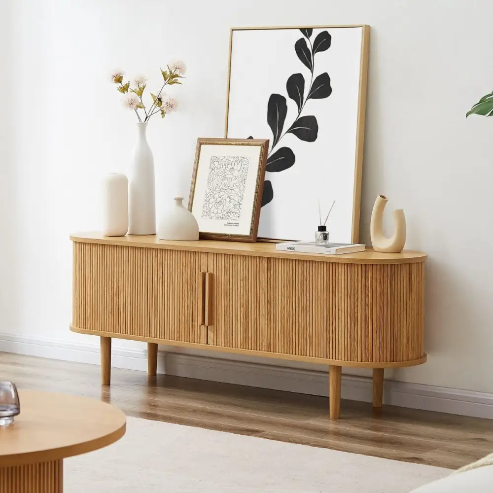 Kate Column TV Stand in Natural 160cm - Furniture > Living Room