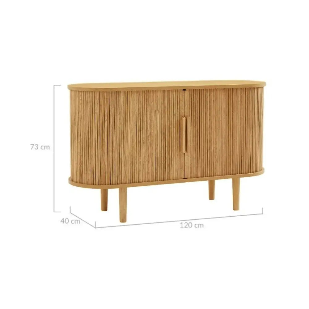 Kate Column Wooden Sideboard Table in Natural - Furniture > Living Room