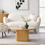 Kate Round Column Coffee Table in Natural - Furniture > Living Room