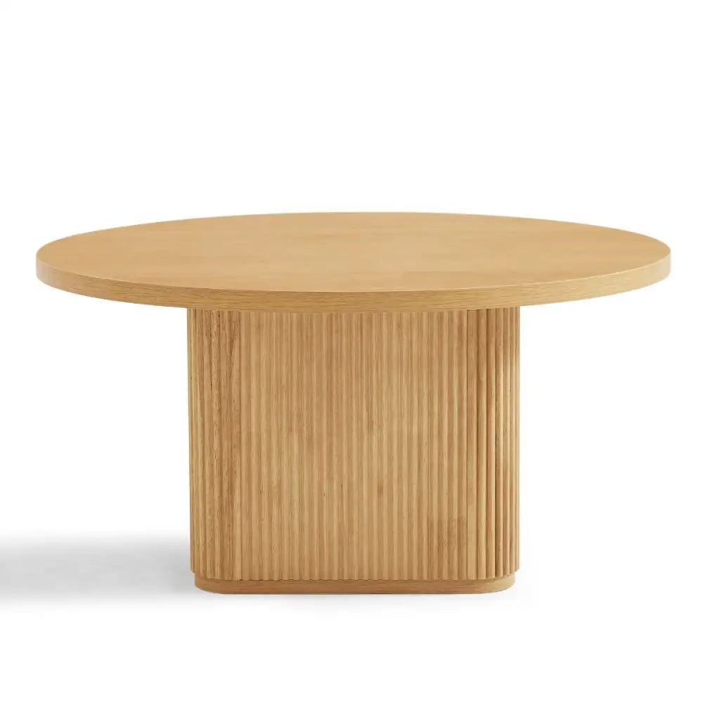 Kate Round Column Coffee Table in Natural - Furniture > Living Room