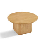 Kate Round Column Coffee Table in Natural - Furniture > Living Room