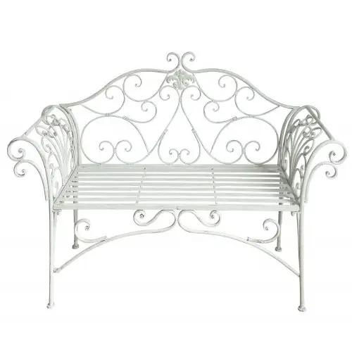 Katerina Bench Ant. White - Furniture > Outdoor