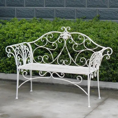 Katerina Bench Ant. White - Furniture > Outdoor