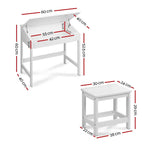 Keezi 2PCS Kids Table and Chairs Set Activity Children Playing Toys Study Desk - Baby & Kids > Kid’s Furniture