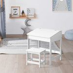 Keezi 2PCS Kids Table and Chairs Set Activity Children Playing Toys Study Desk - Baby & Kids > Kid’s Furniture