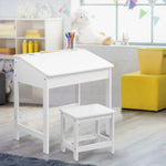 Keezi 2PCS Kids Table and Chairs Set Activity Children Playing Toys Study Desk - Baby & Kids > Kid’s Furniture