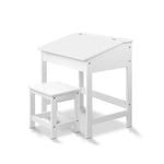 Keezi 2PCS Kids Table and Chairs Set Activity Children Playing Toys Study Desk - Baby & Kids > Kid’s Furniture