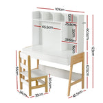 Keezi 2PCS Kids Table and Chairs Set Study Activity Toys Storage Desk Drawer - Baby & Kids > Kid’s Furniture