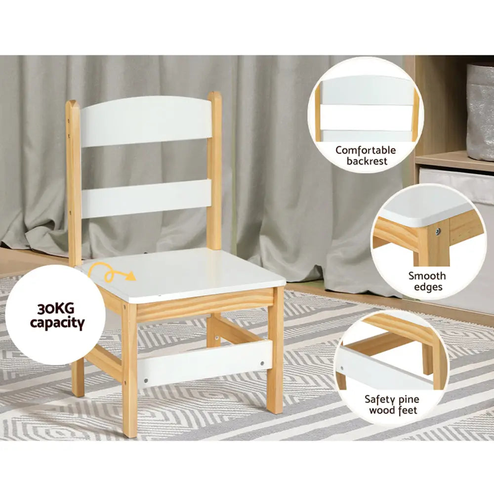 Keezi 2PCS Kids Table and Chairs Set Study Activity Toys Storage Desk Drawer - Baby & Kids > Kid’s Furniture