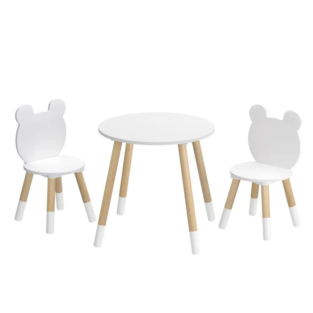 Keezi 3 Piece Kids Table and Chairs Set Activity Playing Study Children Desk - Baby & Kids > Kid’s Furniture