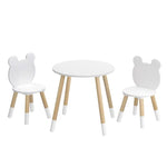 Keezi 3 Piece Kids Table and Chairs Set Activity Playing Study Children Desk - Baby & Kids > Kid’s Furniture