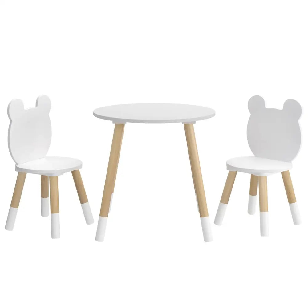 Keezi 3 Piece Kids Table and Chairs Set Activity Playing Study Children Desk - Baby & Kids > Kid’s Furniture