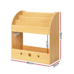Keezi 3 Tiers Kids Bookshelf Magazine Shelf Organiser Bookcase Display - Baby & Kids > Kid’s Furniture