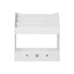 Keezi 3 Tiers Kids Bookshelf Magazine Shelf Organiser Bookcase Display White - Baby & Kids > Kid’s Furniture