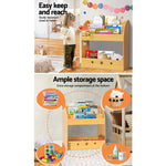 Keezi 3 Tiers Kids Bookshelf Magazine Shelf Organiser Bookcase Display - Baby & Kids > Kid’s Furniture