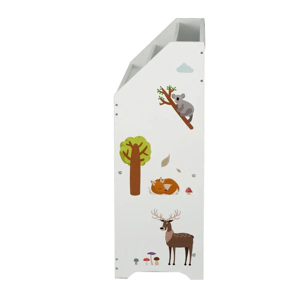 Keezi 3 Tiers Kids Bookshelf Storage Children Bookcase Toy Box Organiser Rack 6 Bins - Baby & Kids > Kid’s Furniture