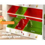 Keezi 3 Tiers Kids Bookshelf Storage Children Bookcase Toy Box Organiser Rack 6 Bins - Baby & Kids > Kid’s Furniture