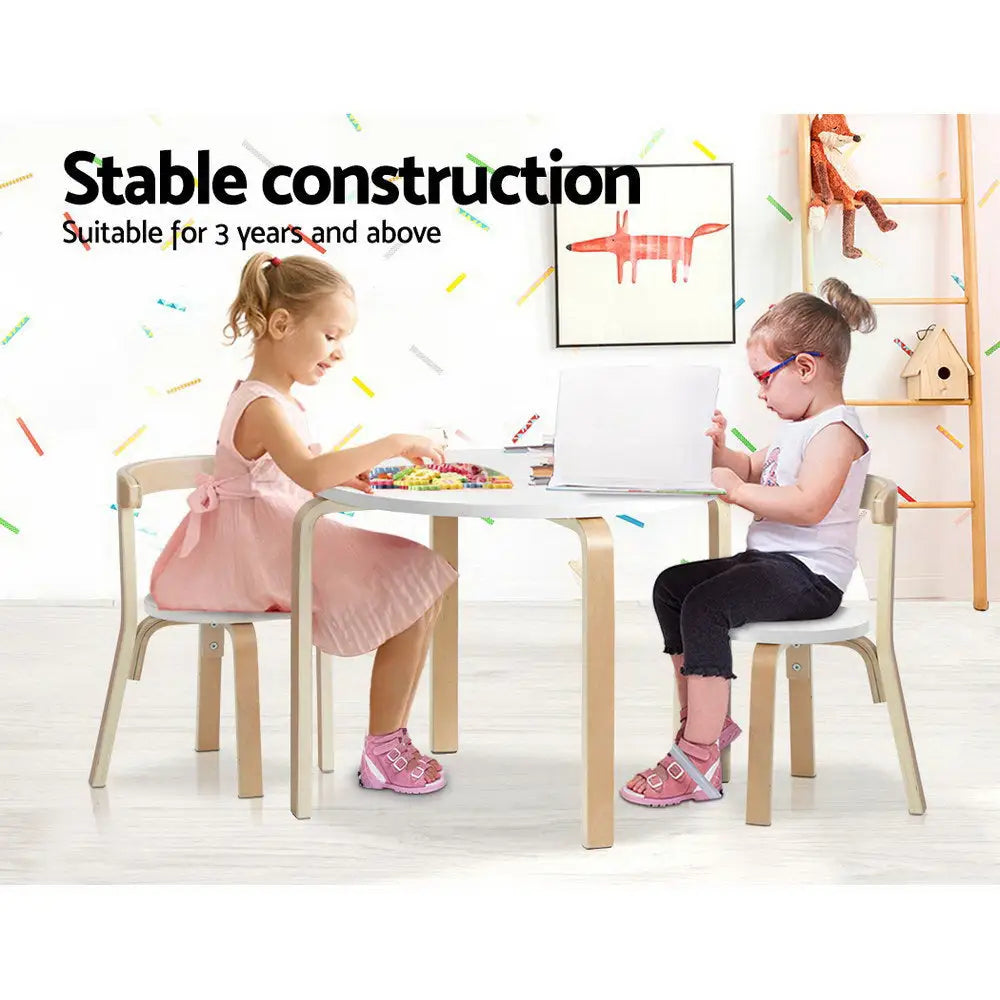 Keezi 3PCS Kids Table and Chairs Set Activity Toy Play Desk - Baby & Kids > Kid’s Furniture