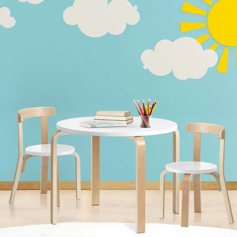 Keezi 3PCS Kids Table and Chairs Set Activity Toy Play Desk - Baby & Kids > Kid’s Furniture