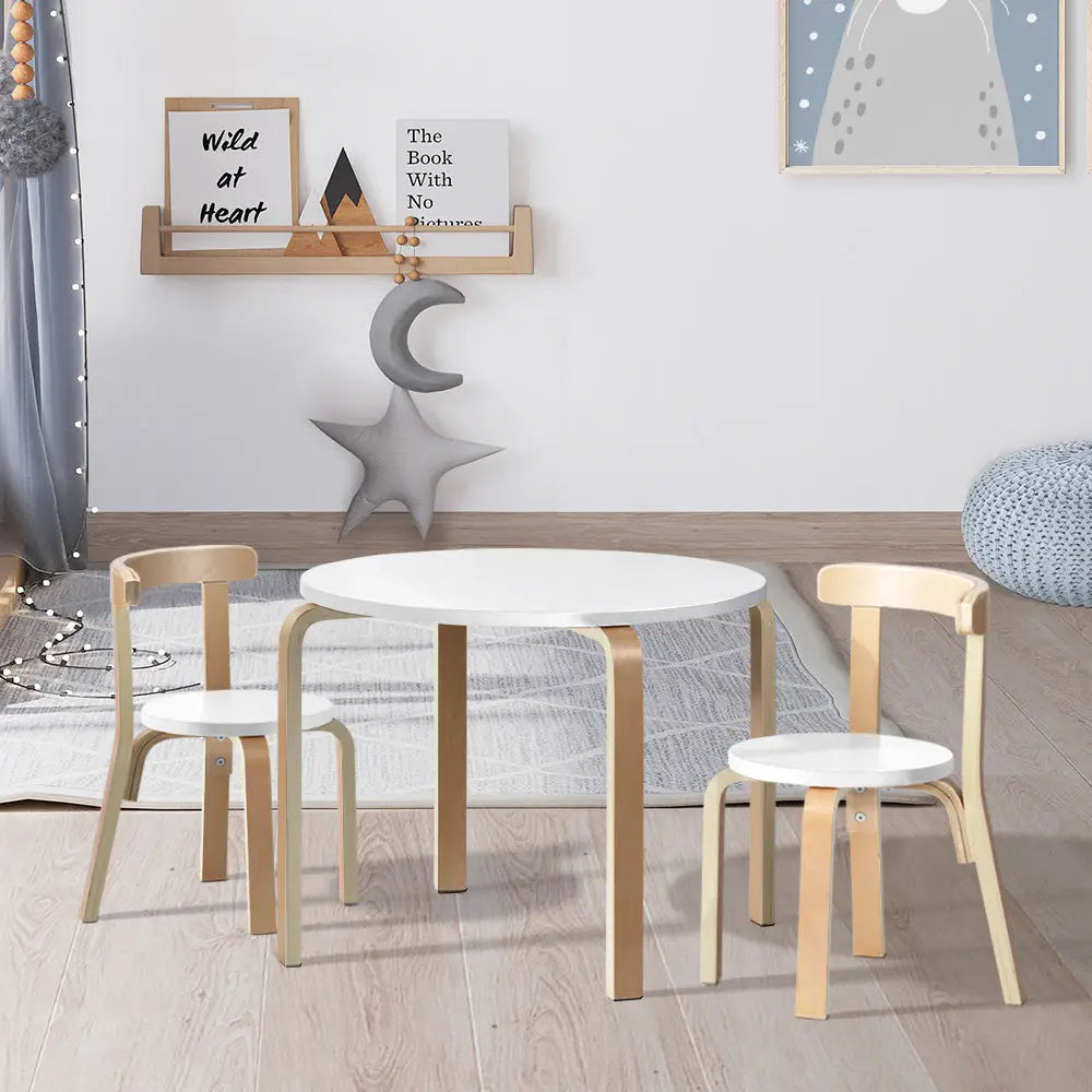 Keezi 3PCS Kids Table and Chairs Set Activity Toy Play Desk - Baby & Kids > Kid’s Furniture