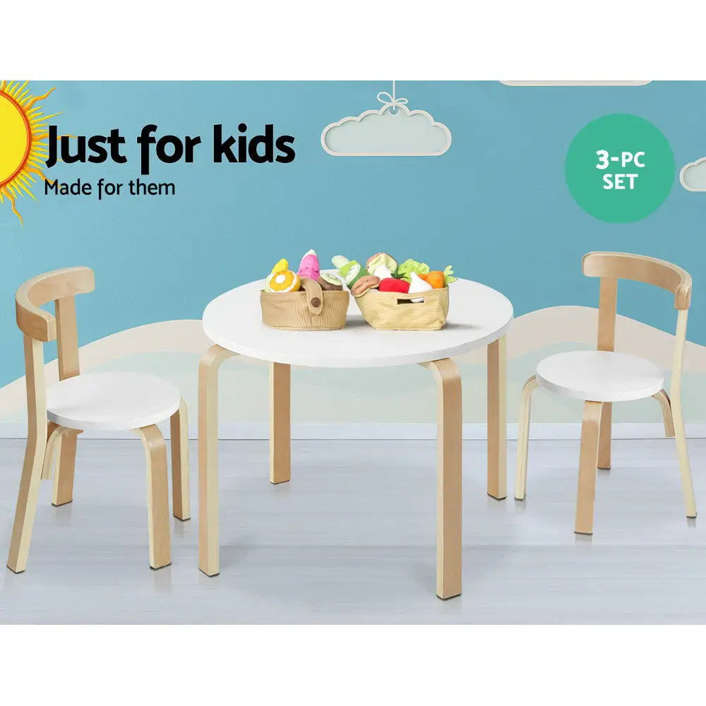 Keezi 3PCS Kids Table and Chairs Set Activity Toy Play Desk - Baby & Kids > Kid’s Furniture