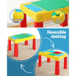 Keezi 3PCS Kids Table and Chairs Set Activity Toys Storage Box Desk Blocks - Baby & Kids > Kid’s Furniture